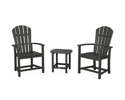 POLYWOOD® Palm Coast 3-Piece Upright Adirondack Chair Set in Black