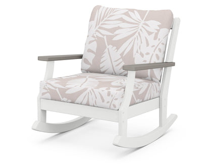 Braxton Deep Seating Rocking Chair - White