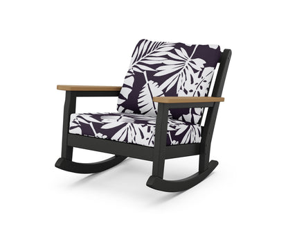 Chippendale Deep Seating Rocking Chair - Black