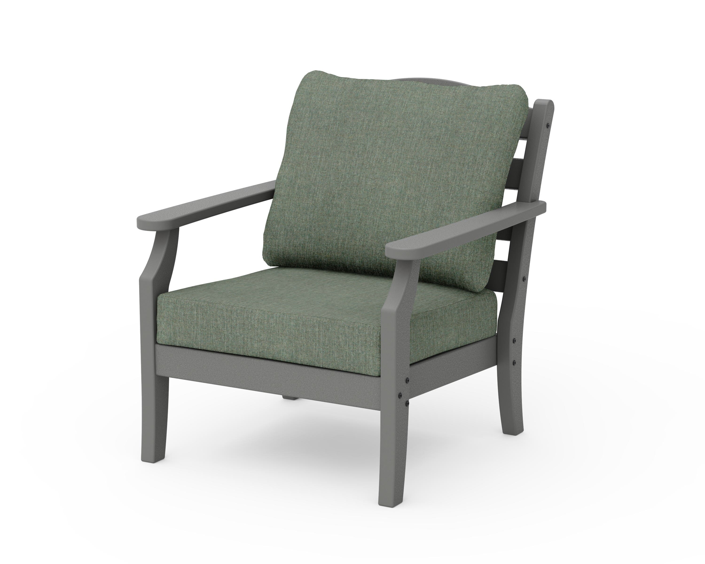 Draper James™ by  POLYWOOD® Savannah Deep Seating Chair in Slate Grey / Cast Sage