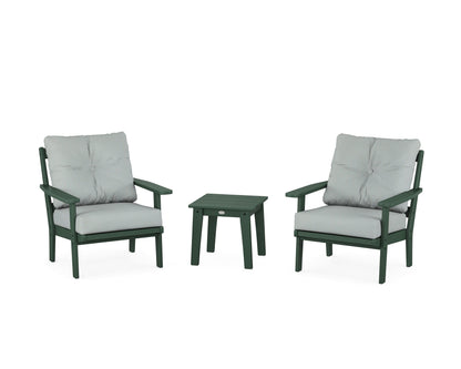 POLYWOOD® Prairie 3-Piece Deep Seating Set in Green / Spa