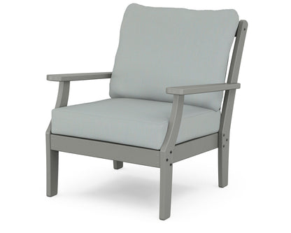 POLYWOOD® Braxton Deep Seating Chair in Slate Grey / Spa
