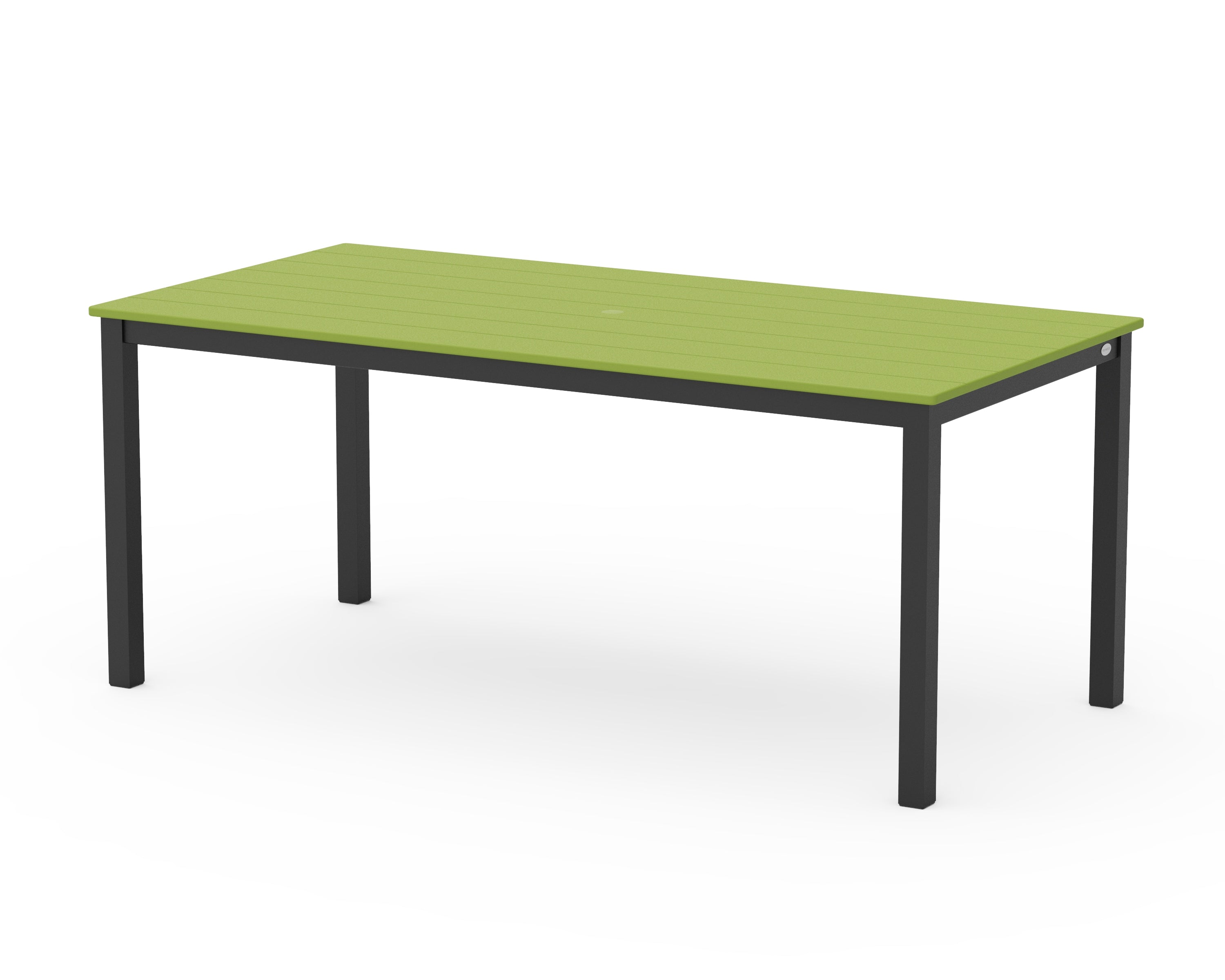 POLYWOOD® Main Street 36" x 72" Dining Table in Black / Lime