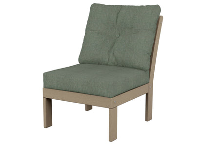 POLYWOOD® Vineyard Modular Armless Chair in Vintage Sahara / Cast Sage