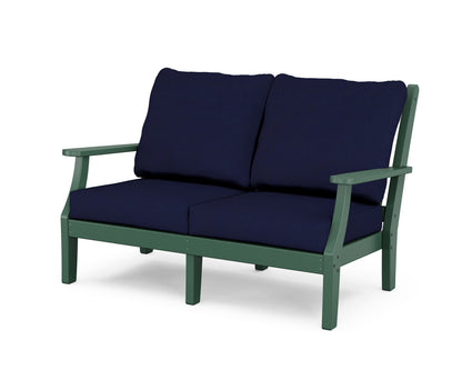 Country Living Wovendale Deep Seating Loveseat in Green / Navy