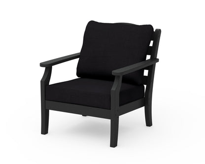Draper James™ by  POLYWOOD® Savannah Deep Seating Chair in Black / Midnight Linen