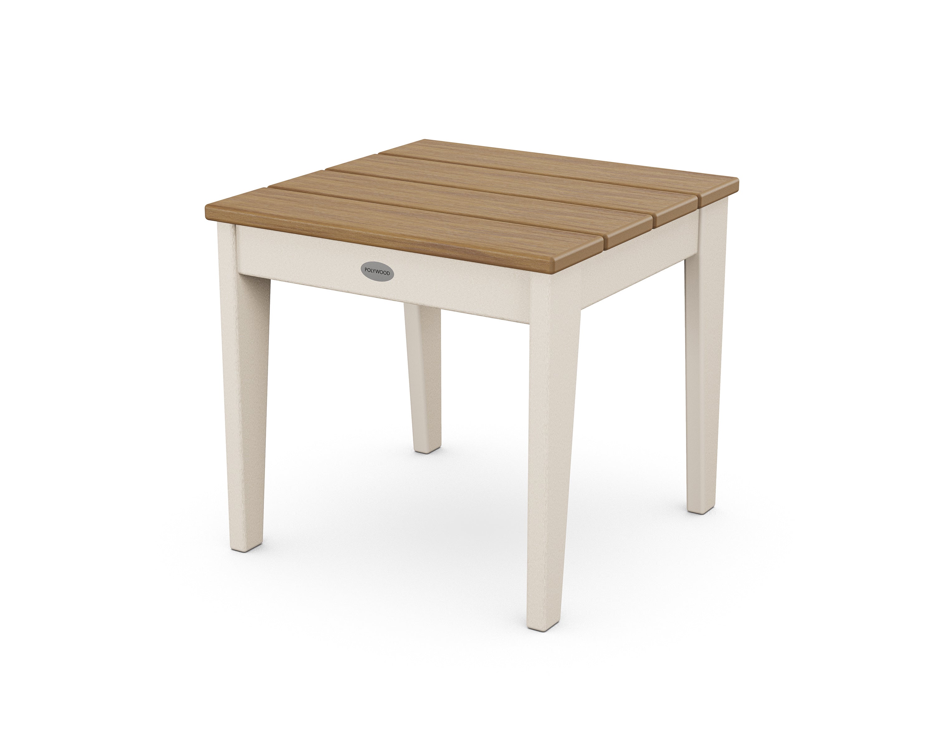 POLYWOOD® Newport 18" Side Table in Sand / Natural