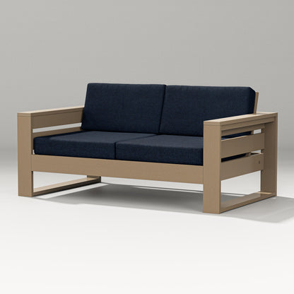 PW Designer Series Latitude Loveseat in Vintage Sahara / Marine Indigo