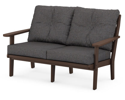 POLYWOOD® Lakeside Deep Seating Loveseat in Mahogany / Ash Charcoal