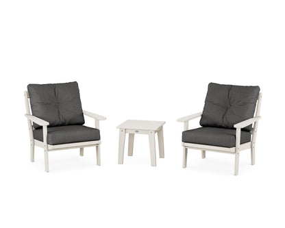 POLYWOOD® Mission 3-Piece Deep Seating Set in Sand / Spectrum Carbon