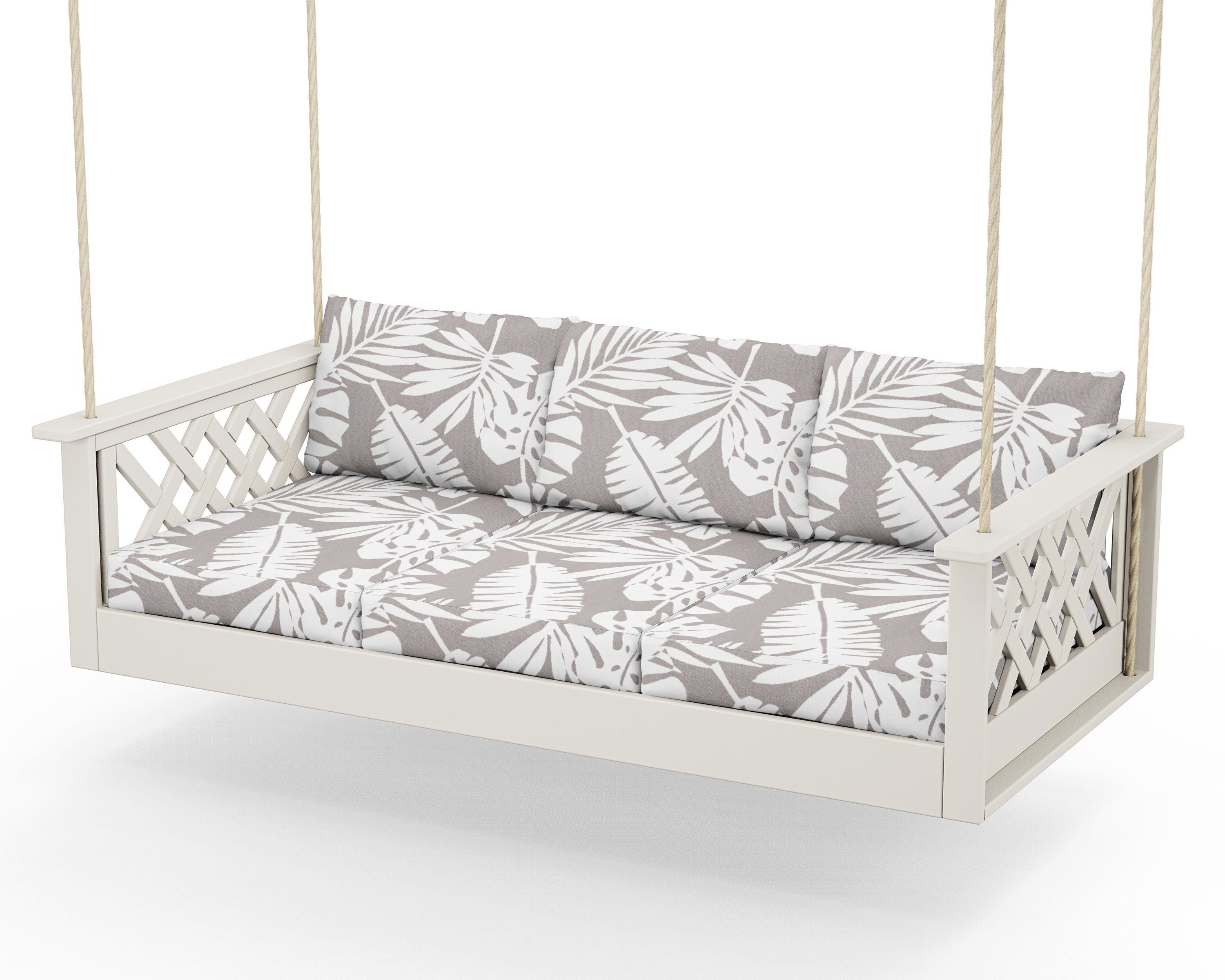 Country Living Wovendale Daybed Swing in Sand / Leaf Grey Mist