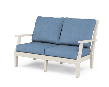 Country Living Wovendale Deep Seating Loveseat in Sand / Sky Blue
