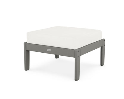 Country Living Cottage Deep Seating Ottoman in Slate Grey / Natural Linen