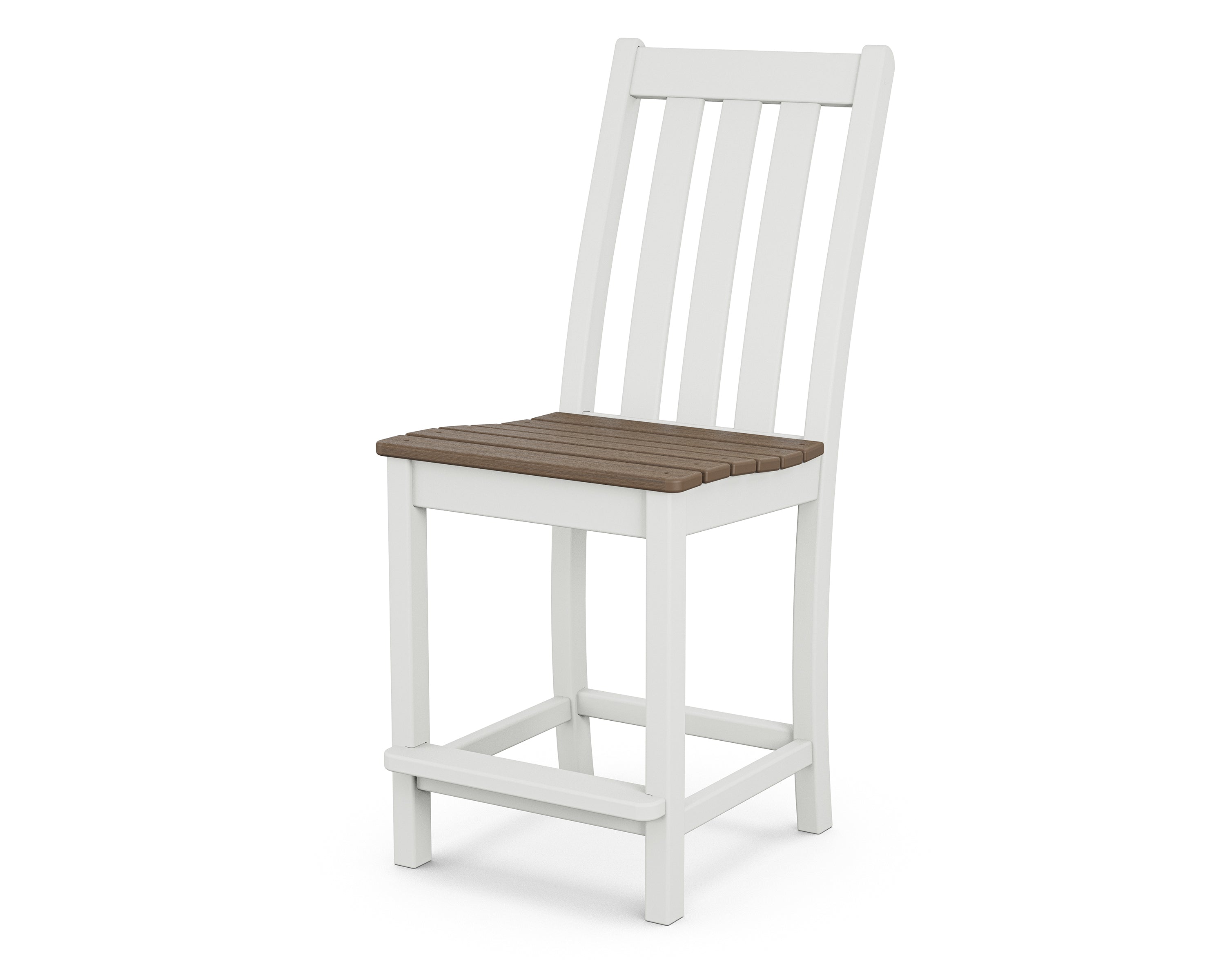 POLYWOOD® Vineyard Counter Side Chair in White / Kona