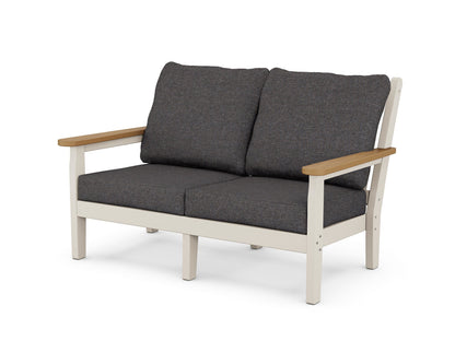 POLYWOOD® Chippendale Deep Seating Loveseat in Sand / Natural / Ash Charcoal