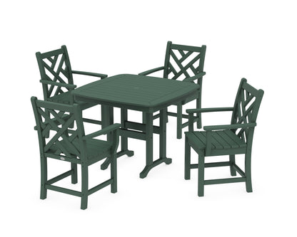 POLYWOOD® Chippendale 5-Piece Dining Set in Green