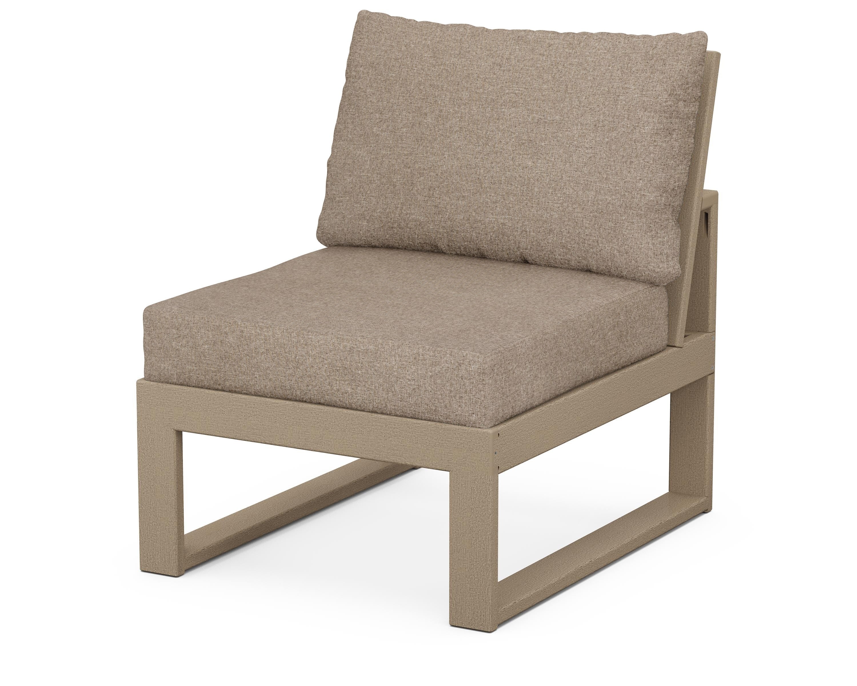Unbranded Modular Armless Chair in Vintage Sahara / Spiced Burlap