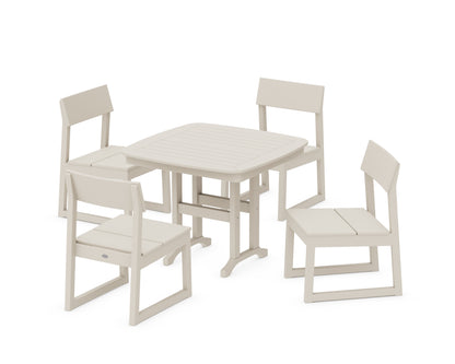 POLYWOOD® EDGE Side Chair 5-Piece Dining Set in Sand