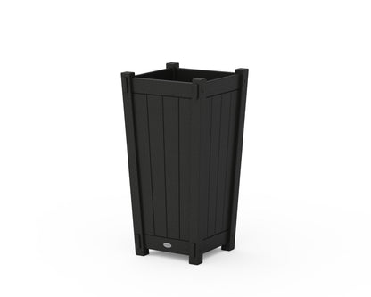 POLYWOOD® Vineyard Tapered Square Planter Box in Black