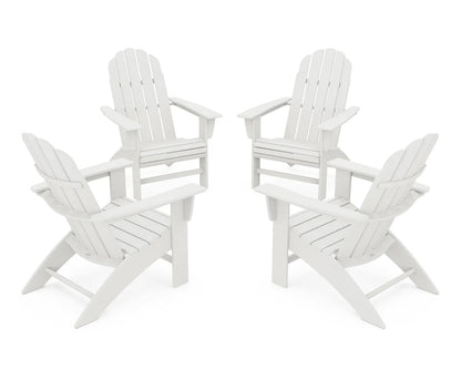 4-Piece Vineyard Curveback Adirondack Chair Conversation Set