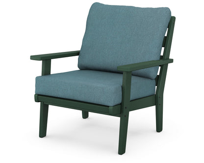 POLYWOOD® Grant Park Deep Seating Chair in Green / Ocean Teal