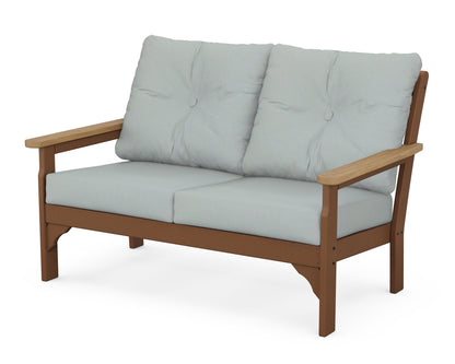 POLYWOOD® Vineyard Deep Seating Loveseat in Teak / Natural / Spa