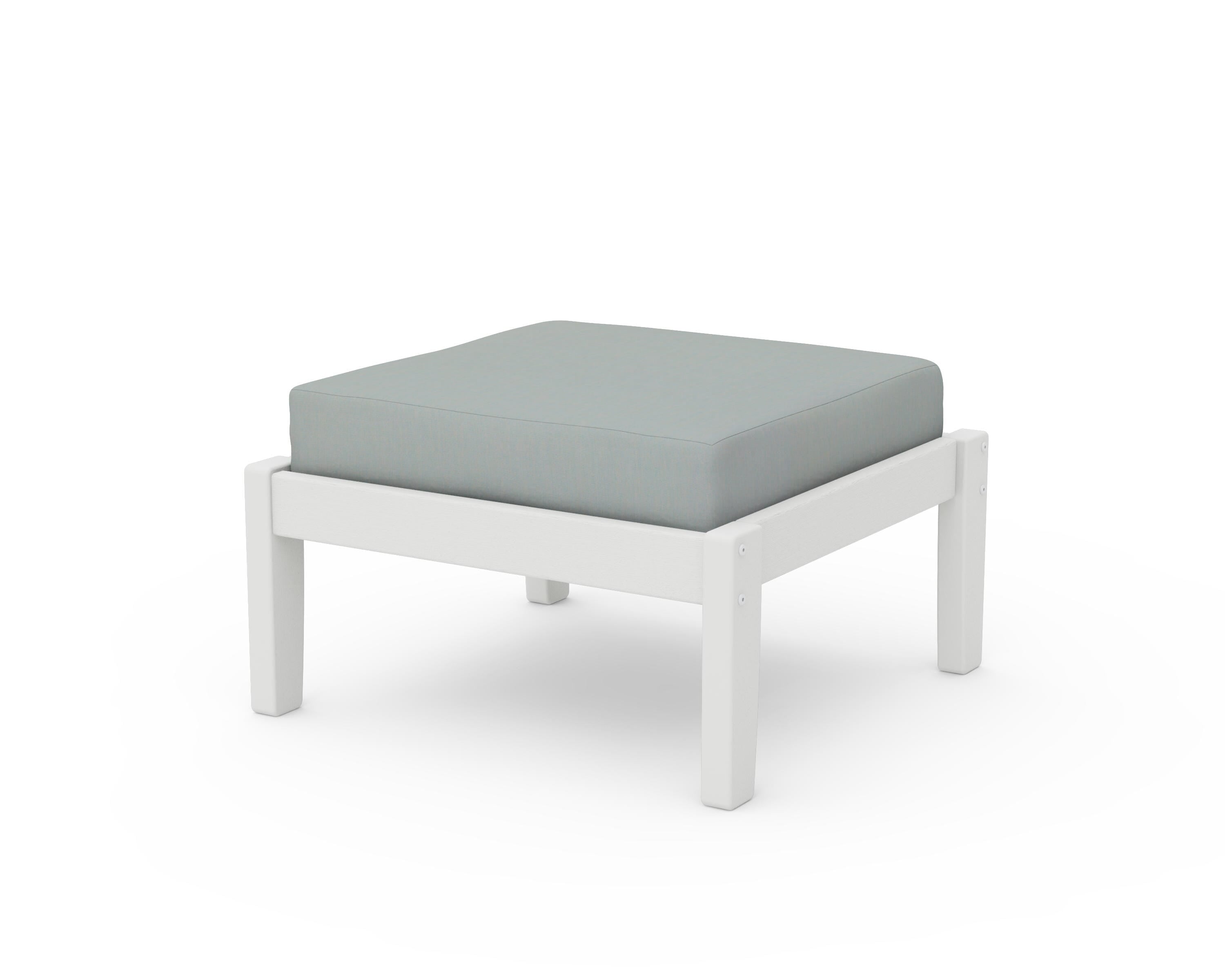 Unbranded Deep Seating Ottoman in Vintage White / Spa