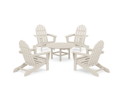 POLYWOOD® Classic Adirondack 5-Piece Conversation Set in Sand