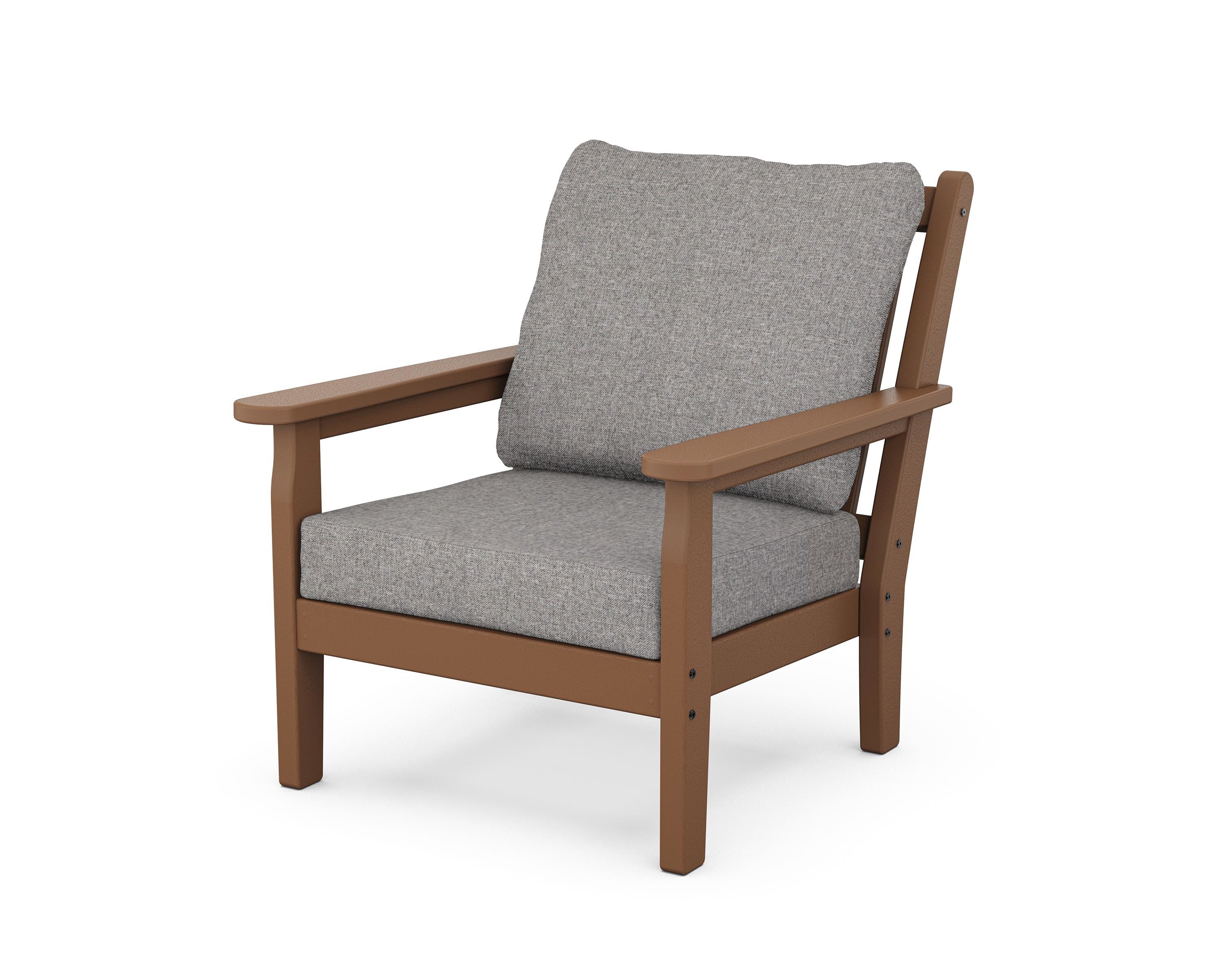 POLYWOOD® Chippendale Deep Seating Chair in Teak / Grey Mist
