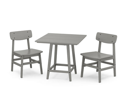 POLYWOOD® Modern Studio Urban Chair 3-Piece Bistro Dining Set in Slate Grey