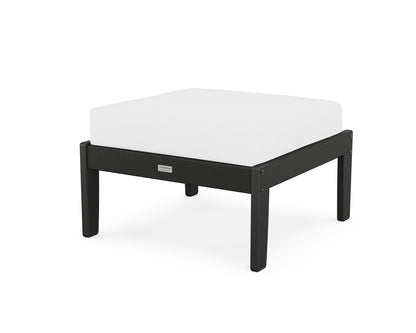 Country Living Cottage Deep Seating Ottoman in Black / Natural