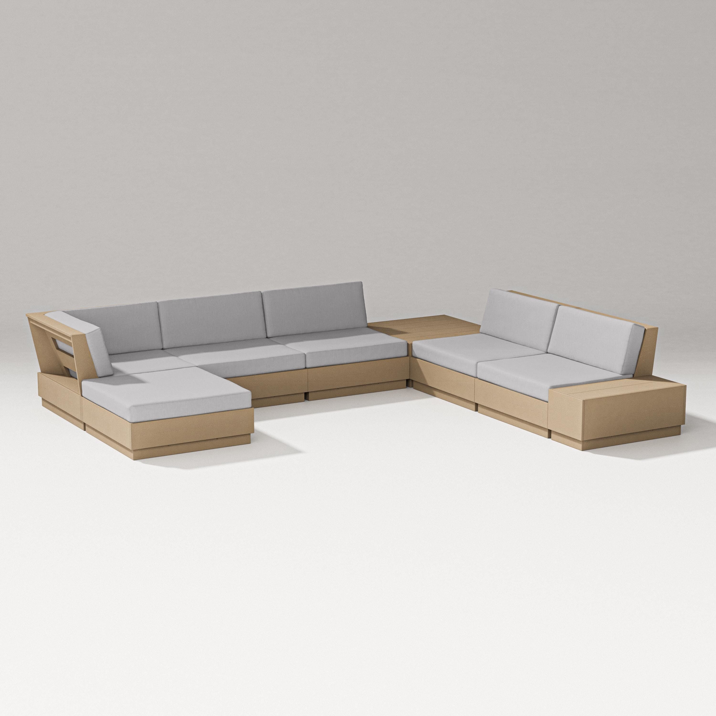 PW Designer Series Elevate 8-Piece Corner Sectional in Vintage Sahara / Granite