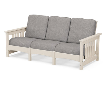 POLYWOOD® Club Mission Sofa in Sand / Grey Mist