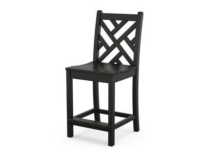 POLYWOOD® Chippendale Counter Side Chair in Black