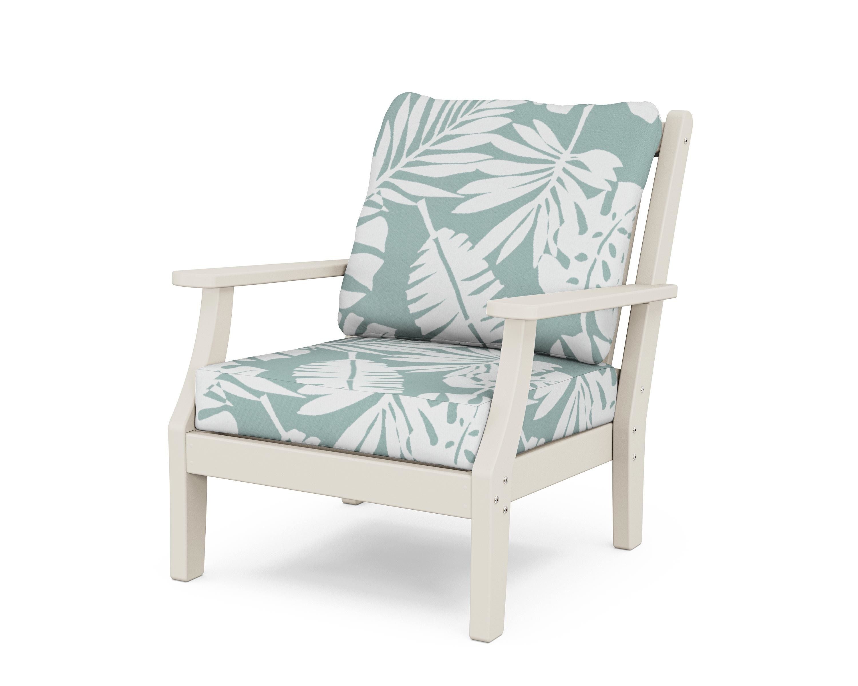 Country Living Wovendale Deep Seating Chair in Sand / Leaf Glacier Spa
