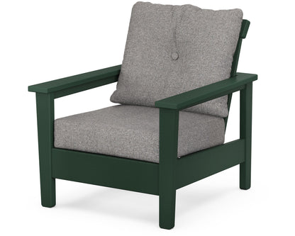POLYWOOD® Prescott Deep Seating Chair in Green / Grey Mist