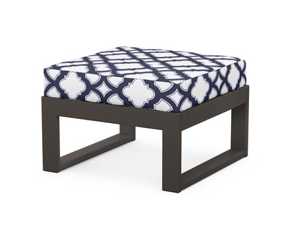 Unbranded Modular Ottoman - Modern in Vintage Coffee / Trellis Navy