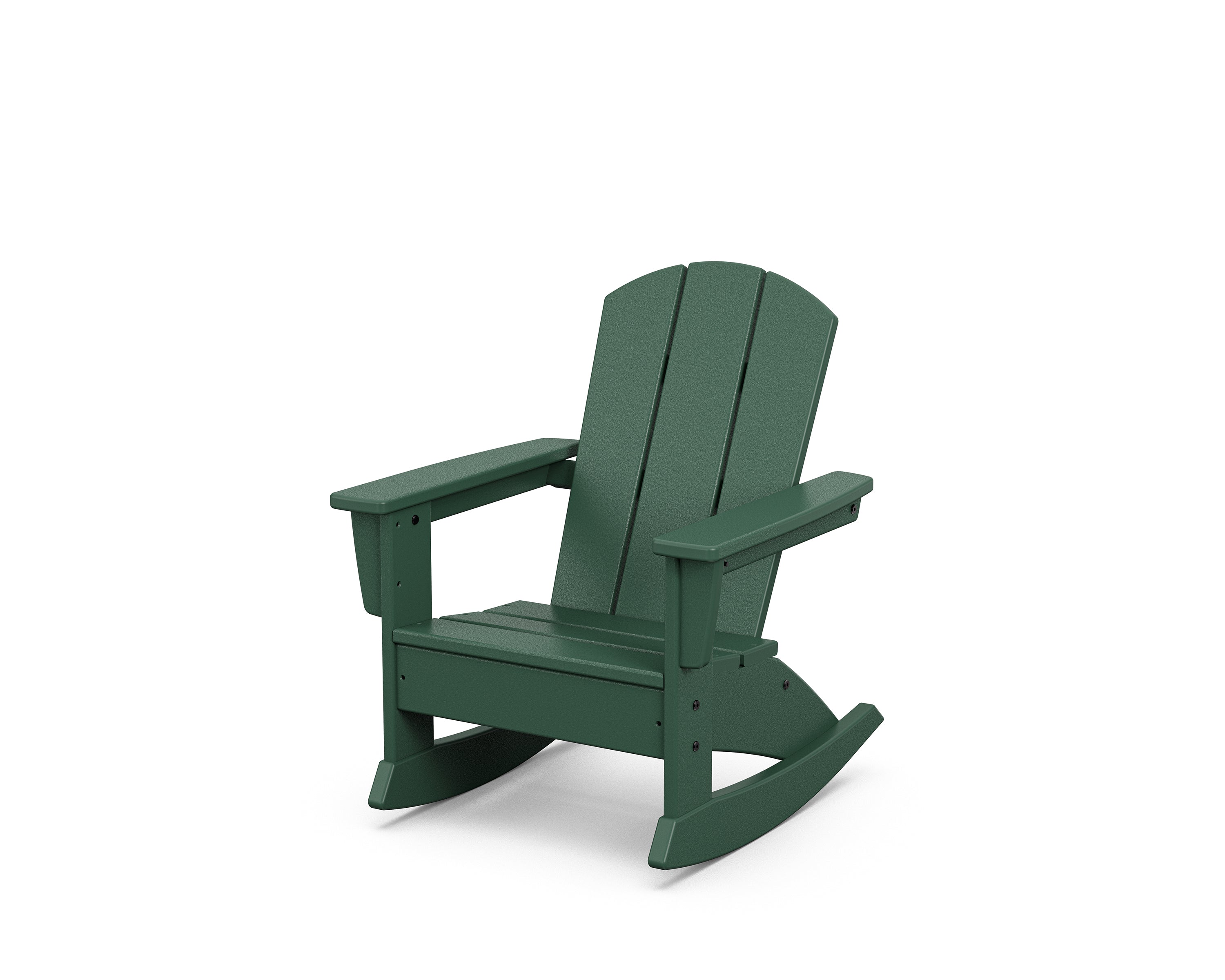 POLYWOOD® Kids Nautical Adirondack Rocking Chair in Green