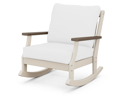 POLYWOOD® Braxton Deep Seating Rocking Chair in Sand / Kona / Natural