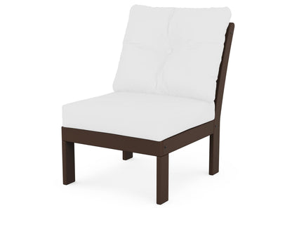 POLYWOOD® Vineyard Modular Armless Chair in Mahogany / Natural