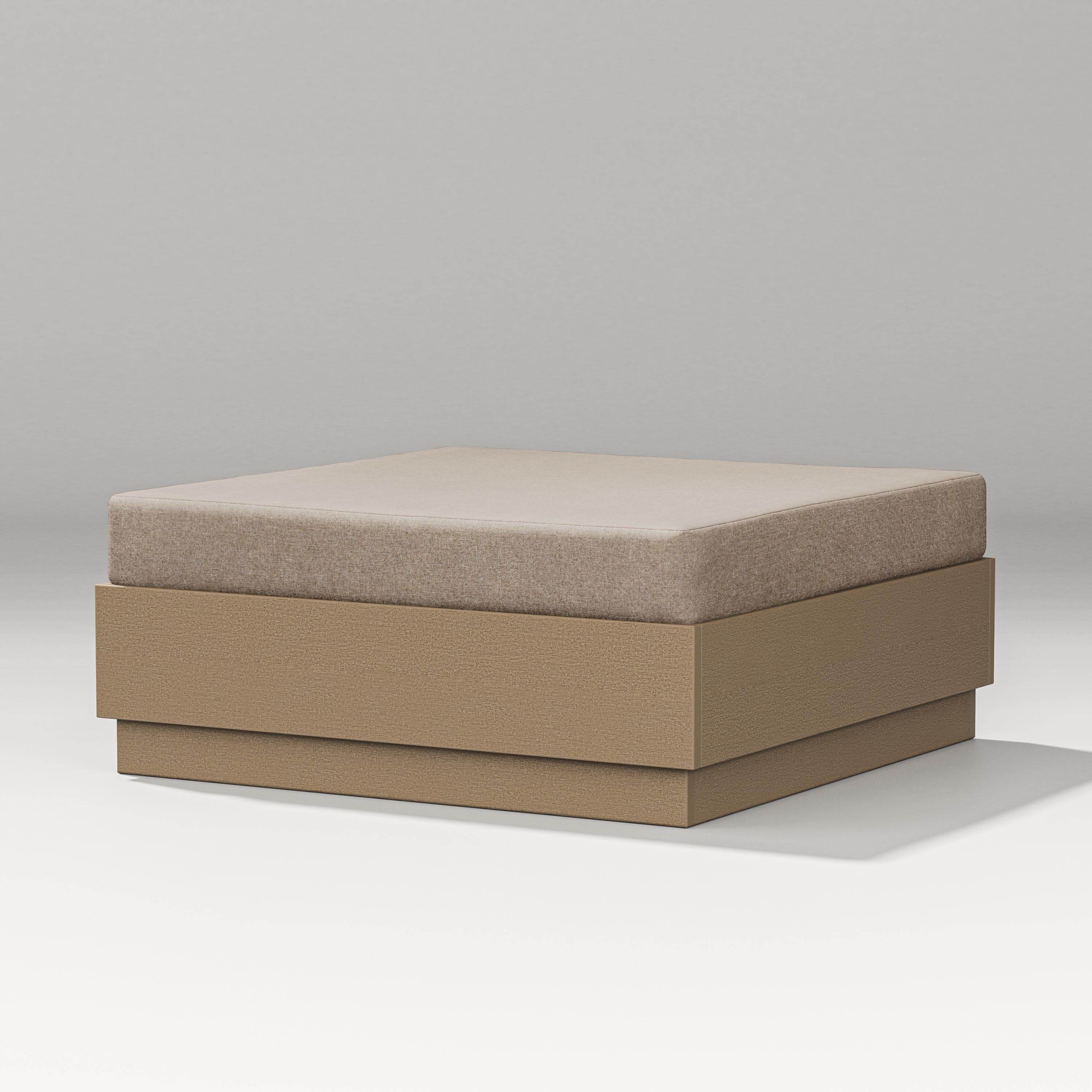 PW Designer Series Elevate Lounge Ottoman in Vintage Sahara / Spiced Burlap
