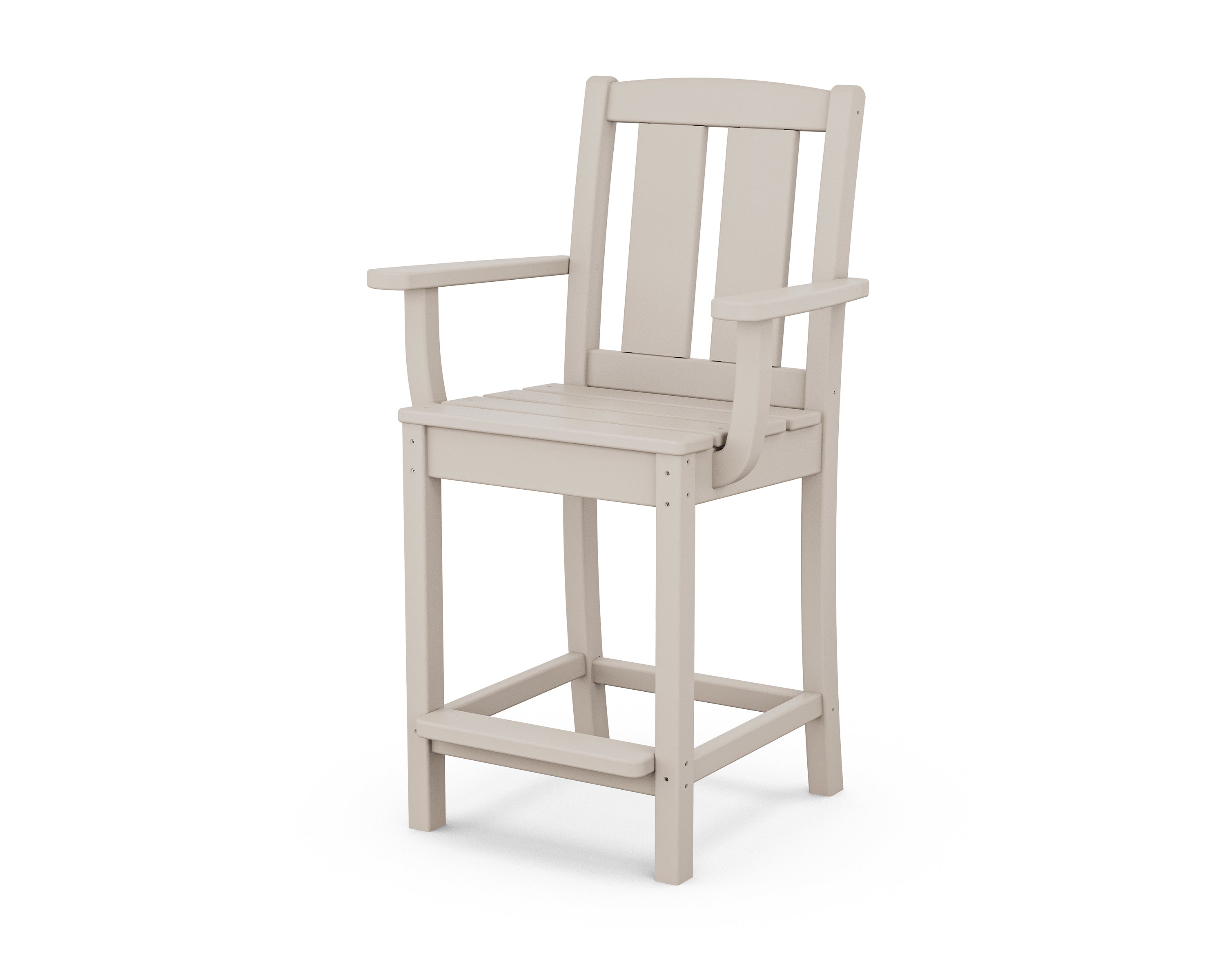 POLYWOOD® Mission Counter Arm Chair in Sand