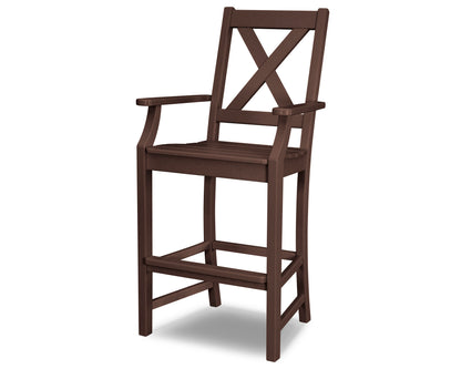 POLYWOOD® Braxton Bar Arm Chair in Mahogany