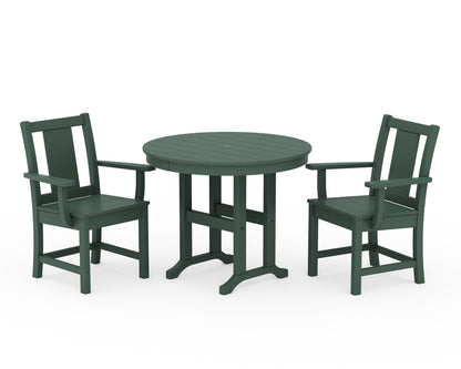 POLYWOOD® Prairie 3-Piece Farmhouse Dining Set in Green