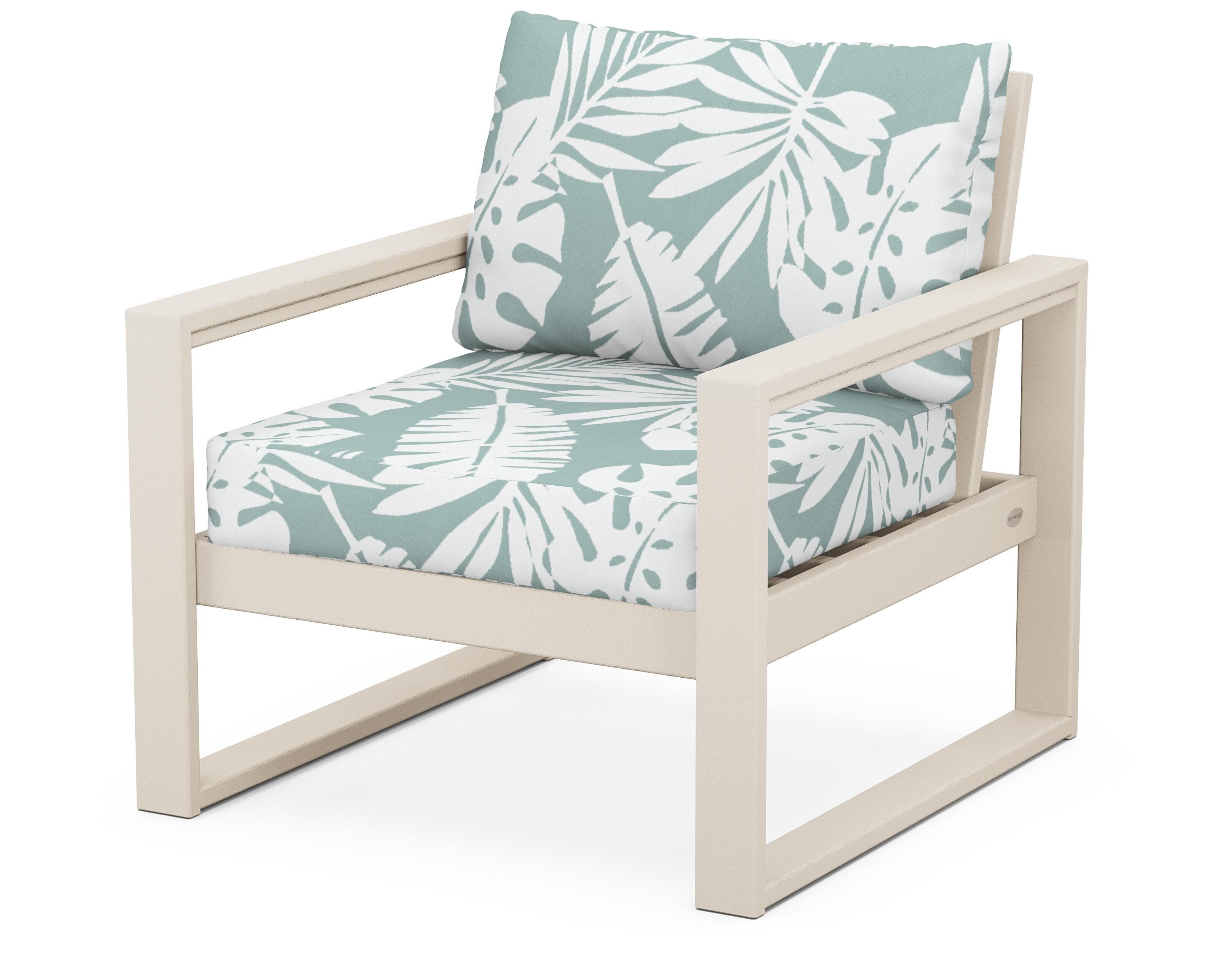 POLYWOOD® EDGE Club Chair in Sand / Leaf Glacier Spa