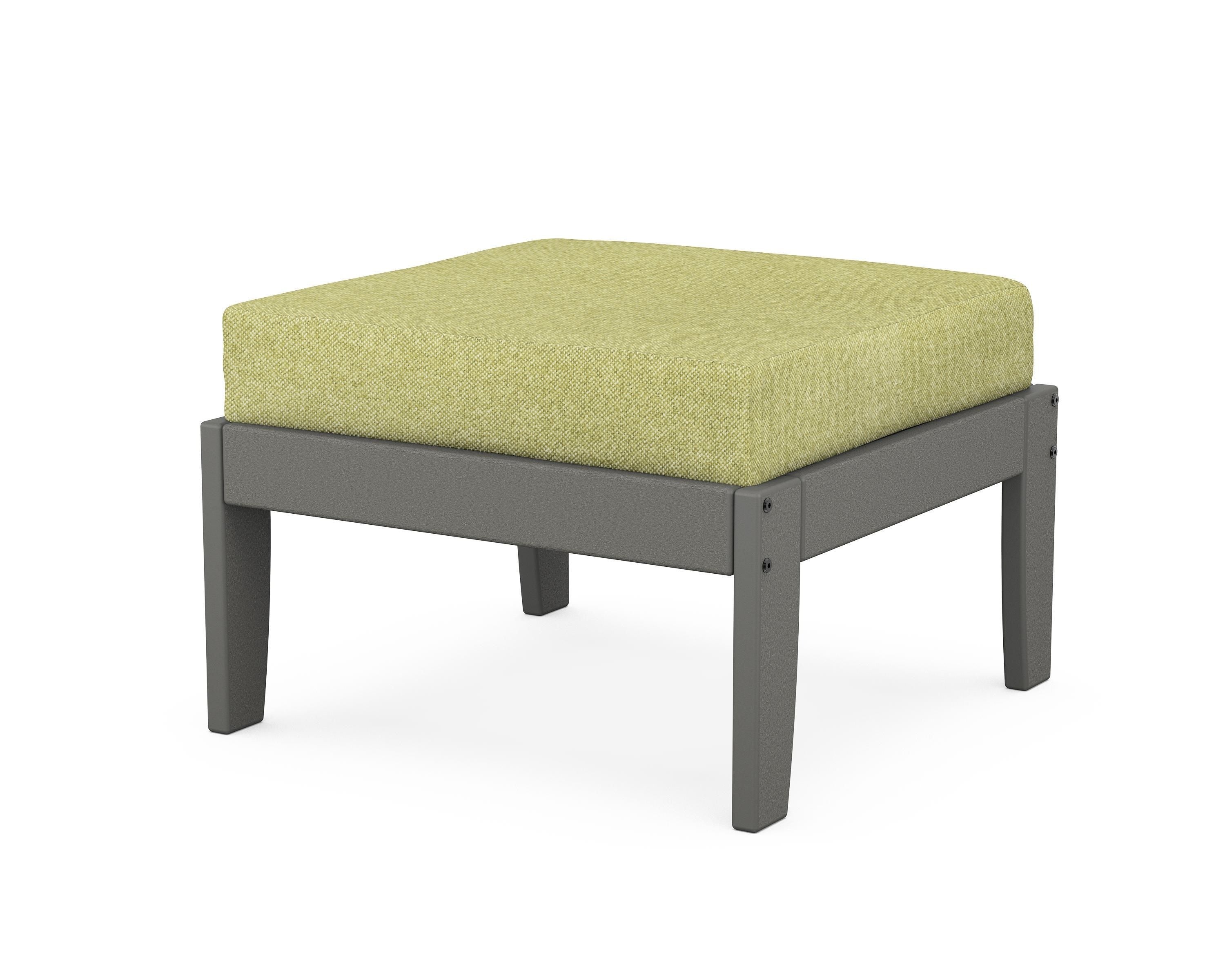 Unbranded Modular Ottoman - Classic in Slate Grey / Chartreuse Boucle
