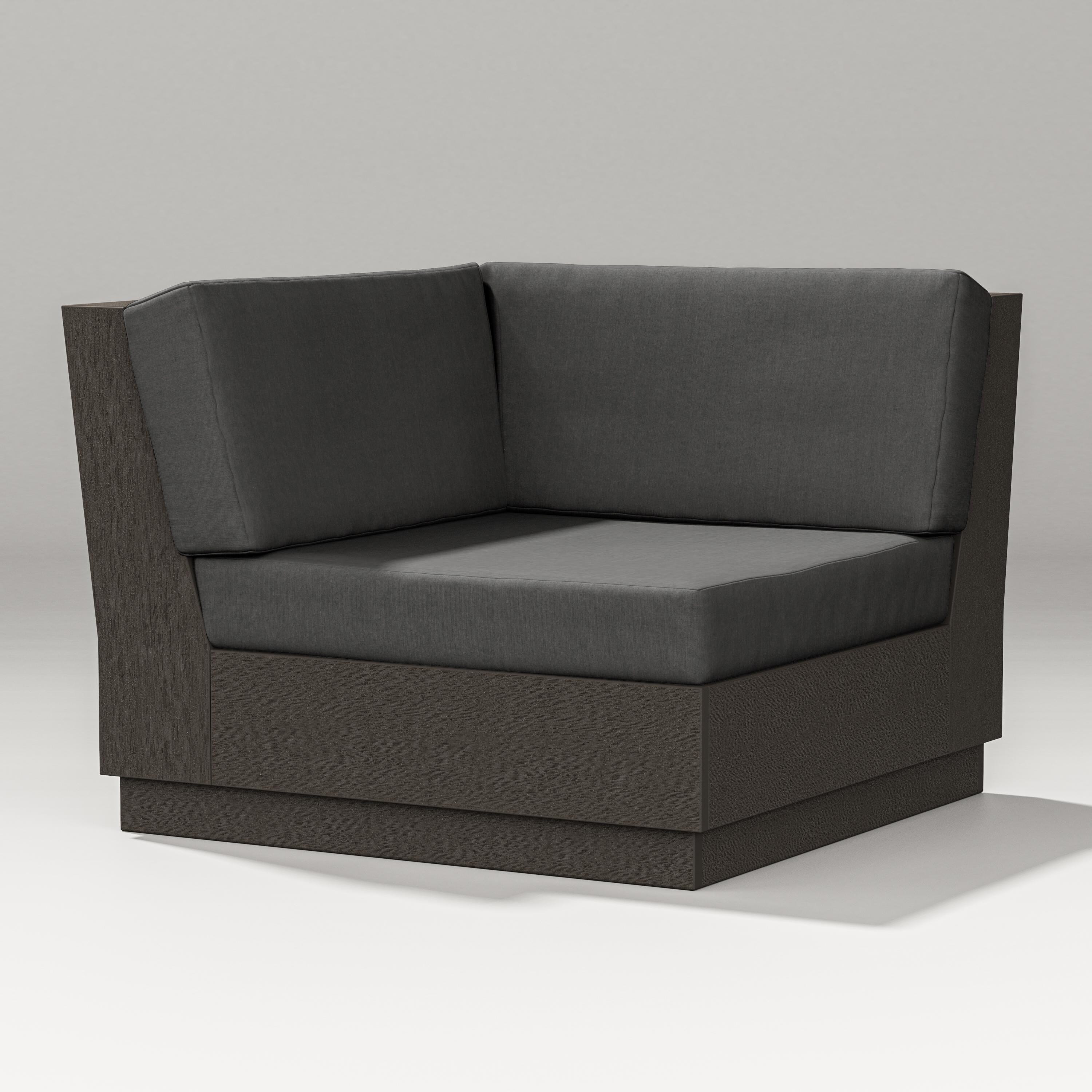 PW Designer Series Elevate Modular Corner Chair in Vintage Coffee / Spectrum Carbon