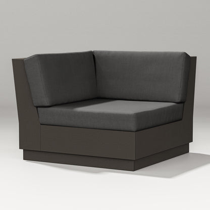 PW Designer Series Elevate Modular Corner Chair in Vintage Coffee / Spectrum Carbon