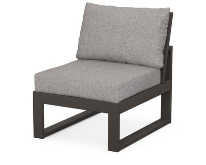 Unbranded Modular Armless Chair in Vintage Coffee / Grey Mist