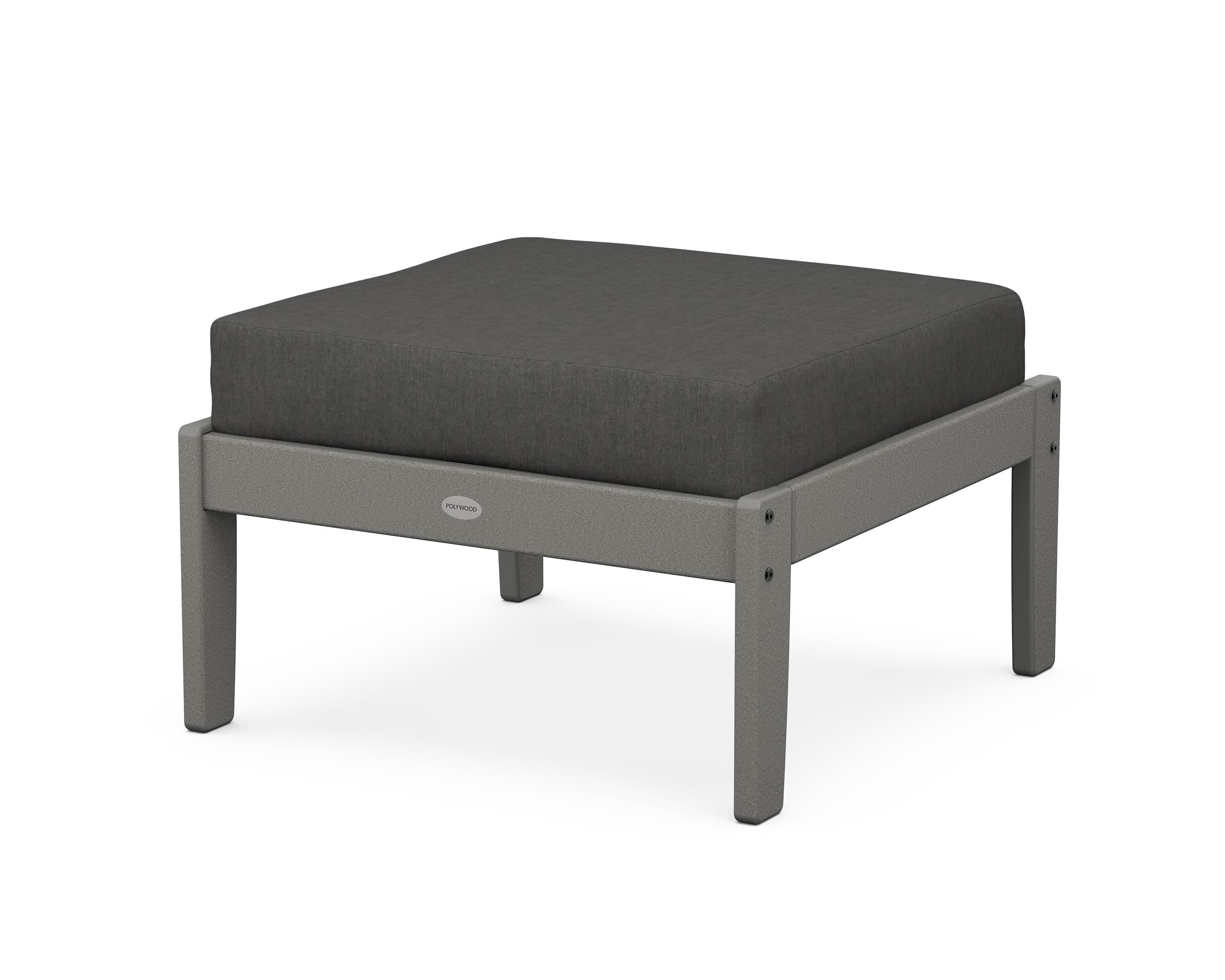 POLYWOOD® Braxton Deep Seating Ottoman in Slate Grey / Spectrum Carbon